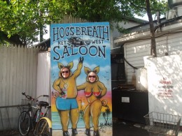 Enjoying Spring Break in Key West at Hog's Breath Saloon. 